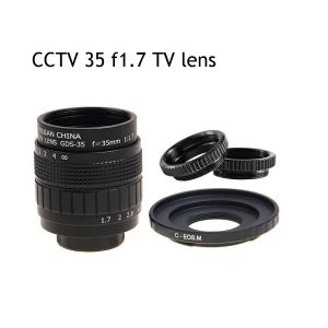 Accessori Fujian 35mm F1.7 CCTV TV LENS + C Monte + RO per Canon EOS M6 Mark II M2 M3 M5 M10 M50 M10 M100 M200 Mirrorless Camera