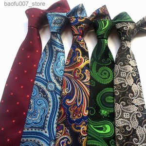 Nackband slipsar mens avslappnad formell klänning professionell affär bröllop bästa man polyester jacquard tieq