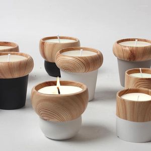 Candle Holders Nordic Ceramic Holder Indoor Container Candlestick Home Decoration Accessories Wedding