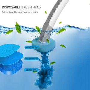 Disposable Toilet Brush Set with Storage Caddy and 16 Refill Heads Toilet Bowl Cleaning Kit with Holder Bathroom Accessories Set