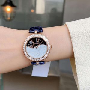 Titta på Vans Cleeeff Arpellss Women's Women Van Designer Causal Fashion Luxury Se Cleefly Quartz New Women's Diamond Inlaid Minimalist Montre de Luxe i558 0lom ecvk