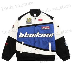 Men's Jackets Autumn and winter American baseball uniform jacket for men and women loose thin strt racing suit Y2K long-slved jacket T240409