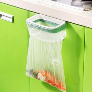 Cupboard Door Back Hanging Trash Rack Storage Kitchen Garbage Rubbish Bag Can Holder Hanging Kitchen Cabinet Trash Rack Holder