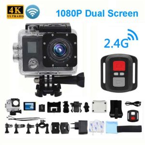 Cameras Ultra Hd 4k Action Camera Wifi Camcorders 150 Dgreen Cam 4 K Deportiva 2 Inch B6 B6r Waterproof Sport Camera Pro 1080p 30fps Cam