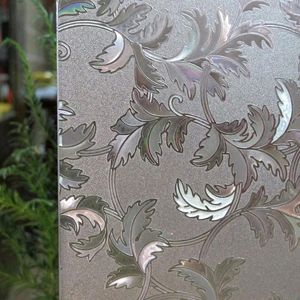 Window Stickers Crystal Vine Leaves 3D Static Cling Frosted Film No-Glue Kitchen Door Decorative Glass Home Decor 45 200cm