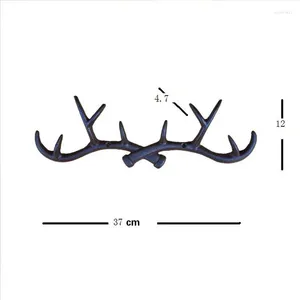 Dekoratif Figürinler Amerikan Retro Antlers Dökme Demir Anahtar Hook Duvar Asma Ceket Yaratıcı Giyim Mağazası Sundurma Dekorasyon Vintage