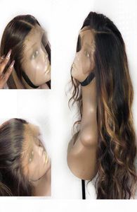 ベビーヘア付きのプリプルックレースのフロントヒューマンヘアウィッグハイライトハニーブロンドGlueless Full Lace Wigs for Women7082233