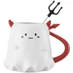 Muggar Söt Little Devil Mug With Star Bar Logo Halloween Series Coffee Cup Te Milk Festival Birthday Present Ankomst