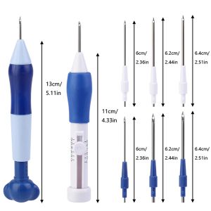 Rorgeto einstellbare Punchnadelmagiernadelstickstift für Stickstiche 3 Größe Nadeln 2 Threaders Accessoires