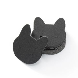 50pcs Cute Cat Earring Cards Price Label Tag For Stud Ear Jewelry Trinkets Holder Stand Entrepreneurship Orders Packaging Supply