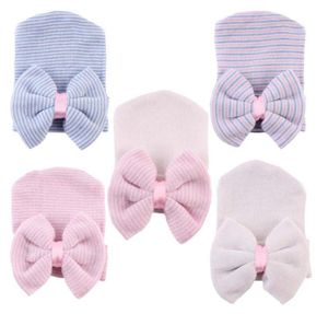 Saç Aksesuarları Born Bebek Şapka Toddler Sıcak Şapkalar Pamuk Çizgili Kapaklar Yumuşak Pembe Beyaz Erkek Kızlar Beyaz Beanies 06m6590914