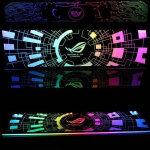 Pannello di illuminazione Arg di raffreddamento per custodia per PC/GPU, piastra decorata da gioco luminosa di backplate luminosa ARGB personalizzata 5V 12V Sincronizzazione aura colorata