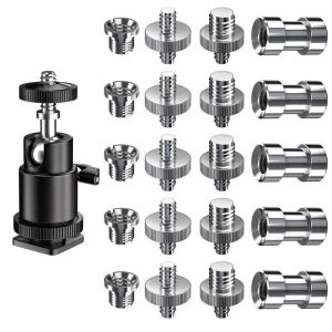 Tripods Camera Screw, 21 Pcs 1/4 Inch 3/8 Inch Converter Threaded Screws 1/4inch Hot Shoe Adapter Mount Camera Ball Head Set Camera/Trip