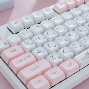 Akcesoria MAIMOOO Śliczny układ rosyjskiej keycapy PBT Keycaps XDA Profil Dye dla IKBC Cherry MX 108/104/87/61/96 Klawisze MECHANICZNE