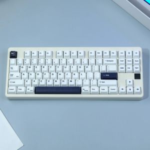 Accessori Minimalist Black White KeyCaps PBT Dye Sublimation Keycap Profilo di ciliegia inglese giapponese Profilo 144 tasti per mx switch tastiera iso en