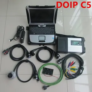 MB SD C5 Star Doip Version With CF19 i5 4G Laptop Full Soft-ware For Benz Connect Multiplexer