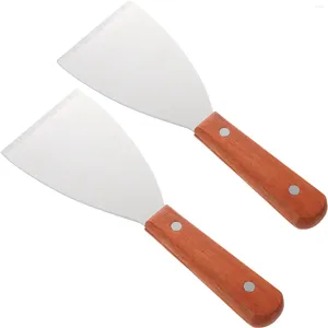 Posate set da 2 pezzi Canine da cucina Triangular bistecca per la casa merci portatili in legno piccolo spiedino