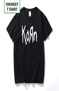 Męskie koszule Modne krótkie rękawie Korn Rock Band Letter T Shirt Cotton High Street Tee koszule plus size 2204234013245
