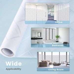 Window Stickers 1 Pcs Glass Sticker Anti Look Privacy Film The Pet Electrostatic Patch Self-Adhesive Frosted Home