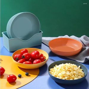 Płyty plastikowa kwadratowa taca kreatywny kolor makaron okrągły deser stół stoli