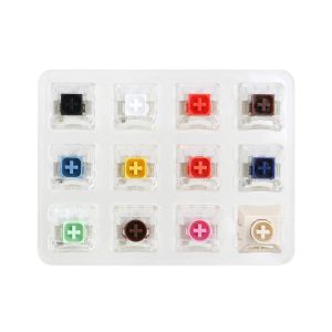 Keyboards Kailh box 12 switch switches tester with acrylic base blank keycaps for mechanical keyboard kailh box