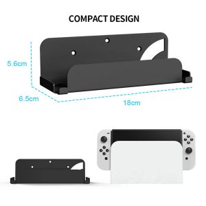 Wall Hanging Holder Bracket for Nintendo Switch/Nintendo Switch OLED Host Wall Mount Storage Support for NS OLED Game Console