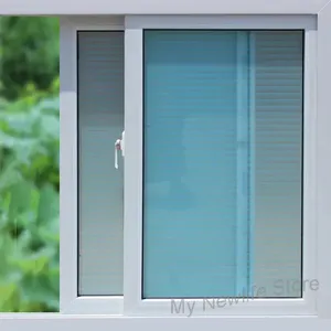 ウィンドウステッカープライバシーフリムステッカーブルー模倣ブラインドガラス霜の不透明なバスルームバルコニースライディングドアホーム装飾80 200cm