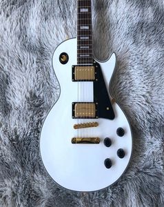 custom electric guitar with white color and gold hardware make quickly high quality guitarra4651913