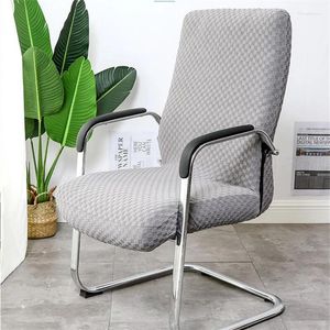 Tampas de cadeira de cadeira quadrada simples jacquard malha capa espessada de escritório elástico proteger pura colorida giratória