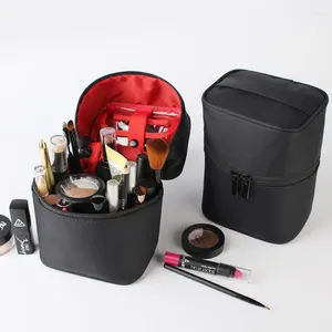 Förvaringspåsar Portable Makeup Organizer Cosmetic Bag Skincare Large Capacity Box för resebrushfodral med avtagbar