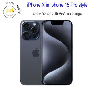 DIY iPhone Original Разблокированный iPhone X Covert To iPhone 15 Pro Pro Moble с 15 Pro Camera Внешний вид 3G RAM 64GB 256 ГБ ROM Mobilephone