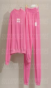 Pink Women Tracksuit Casual Feece Spece Sweet Pants Street Street Street Style Jogging con cappuccio con cappuccio 3920464