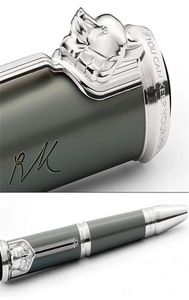 豪華な偉大な作家スペシャルエディションローラーボールポイントペン最高品質のグリーンカラービッグホルダーリフィルライティングペンユニークなE3166561