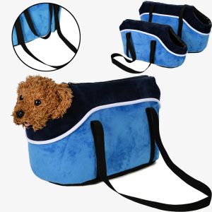 Pet Bag Dog Cat Exdoor Viagem Lado macio Acessórios de bolsas de carregamento de cachorro Fabricades Ajustável Pad para Chihuahua Teddy Supplies