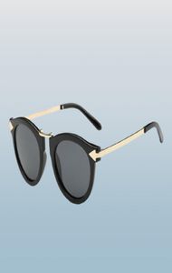 Occhiali da sole a rivestimento rotondo retrò Domande polarizzate Brand Designer Vintage Sun Glasses Woman Metal Arrow Occhiali da sole polarizzati Whole9213543