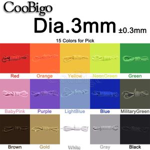 Dia.3mm Elastic Rope Bungee Shock Cord Stretch String för DIY -armband Sy Tillbehör Singel Core Round Colorful 10 Meter