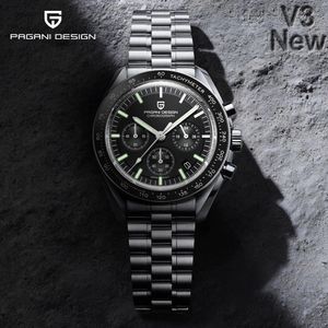 Pagani Design Herren Uhren Top Luxus Quarz Uhr für Männer Auto Date Geschwindigkeit Chronograph Ar Sapphire Mirror Handgelenk Uhr 240409