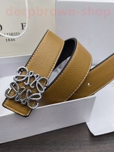 Loeweve Belt Fashion Designer Belt Mens Belt Luxury Belts Designer Gold och Silver Cintura Belts For Women Designerbredd 3,8 cm Huvud Randig dubbelsidig avslappnad 821