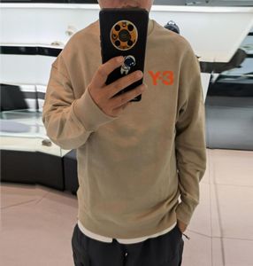 Männer Hoodies Sweatshirts Pullover orange schwarz bedruckt runden Hals Pullover Y3 Casual Loose4586332