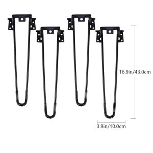 4pcs Hairpin Legs Hairpin Table Leg Folding Legs Desk Legs Furniture Accessories Metal Furniture Legs