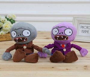 FG1511 28cm grå och lila zombieplantor vs zombies plysch leksak fylld plysch docka för baby kreativa gåvor 2795100
