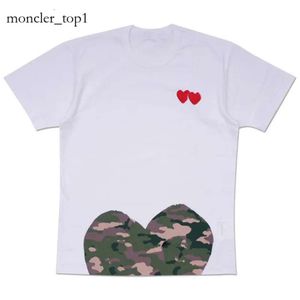 CDG Designer Men's T Shirts Fashion Women's Commes Short Sleeve Heart Badge Top Clothes Quanlity Love Shirts Short Sleeve Tee Leisure Streetwear 1677