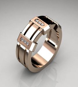 Titanium Steel Wedding Brand Designer Lovers Ring for Women Luxury Zirconia Förlovningsringar Män smycken gåvor Fashion Accessories5851747