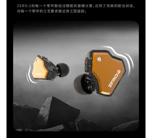 7Hz Zero 2 /Zero X Crinacle 10mm Dynamic Driver IEM Wired Ohrhörer Ohrhörer Gaming -Ohrhörer mit OFC IEM -Kabel für Musiker no mic