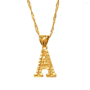 Pendant Necklaces A- Z Small Letters Women/Girl Gold Color Initial Thin Chain English Letter Jewelry Alphabet