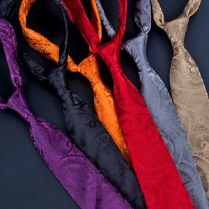 Nackband raka män företag avslappnad bred 8 cm hand slips polyester rand formell klänning professionell trendq
