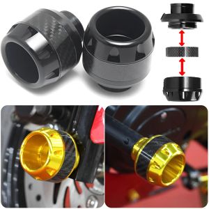 2Pcs Motorcycle Falling Protectors Aluminum Alloy Sliders Motorbike Wheel Tire Moto Crash Safety Explosion-proof Front Fork Cups