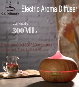 Wood Grain Humidifier Aroma Essential Oil Diffuser GXDiffuser Ultrasonic Cool Mist Atomizer for Office Home Bedroom Living Room S4553818