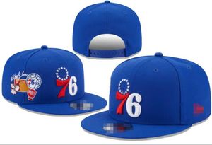 American Basketball "76ers" Snapback Hats 32 Teams Luxury Designer Finals Champions Locker Room Casquette Sports Hat Strapback Snap Back Adjustable Cap a17