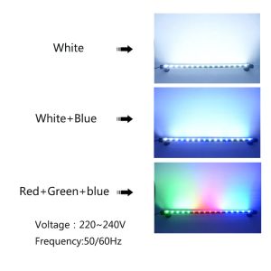 Aquarium LED LED wasserdichte Fischtank Leuchte Unterwasserfischlampe Aquarien Dekor Leuchte Lampe 18-58 cm 220-240V 5730chip